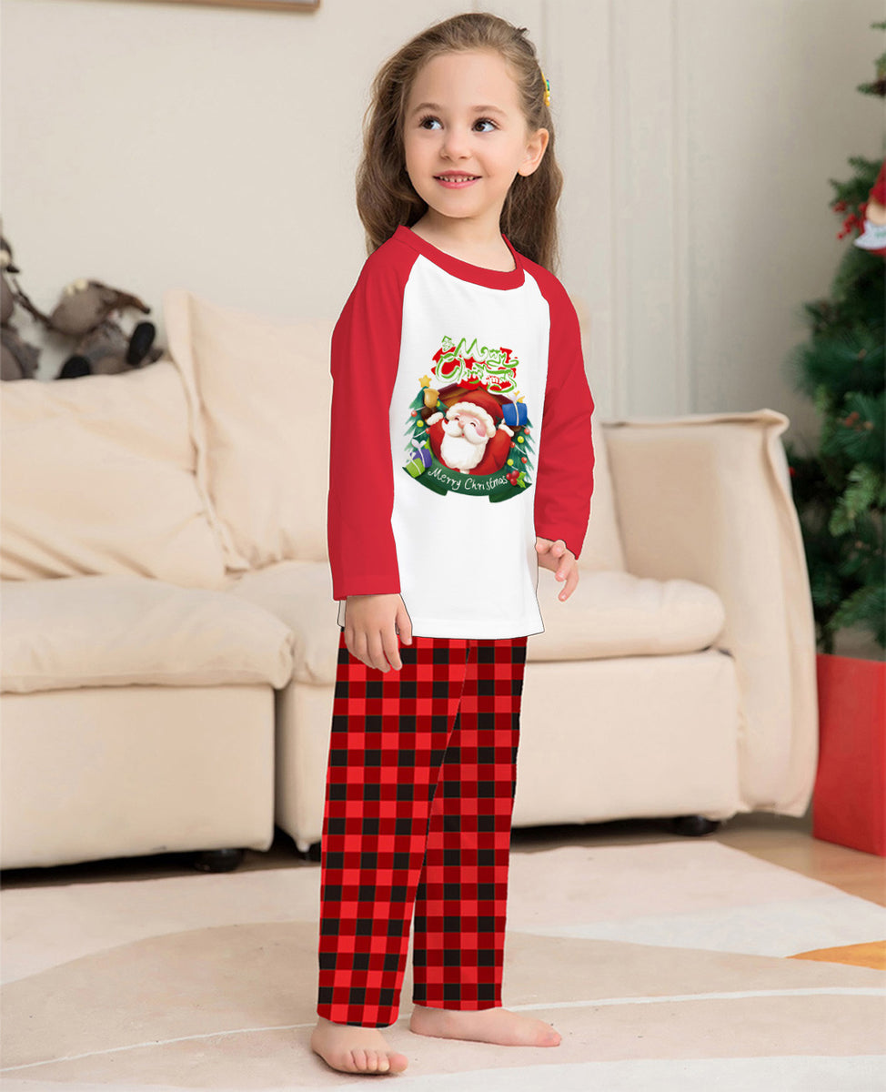 Matching Family Christmas Pyjamas – Plaid Pants & Long Sleeve Tops