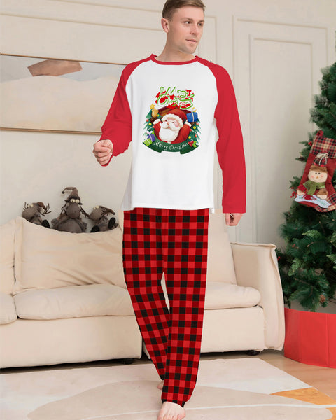 Matching Family Christmas Pyjamas – Plaid Pants & Long Sleeve Tops
