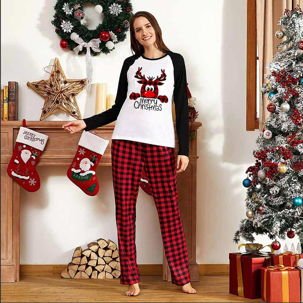 Matching Family Christmas Pyjama Sets with reindeer
