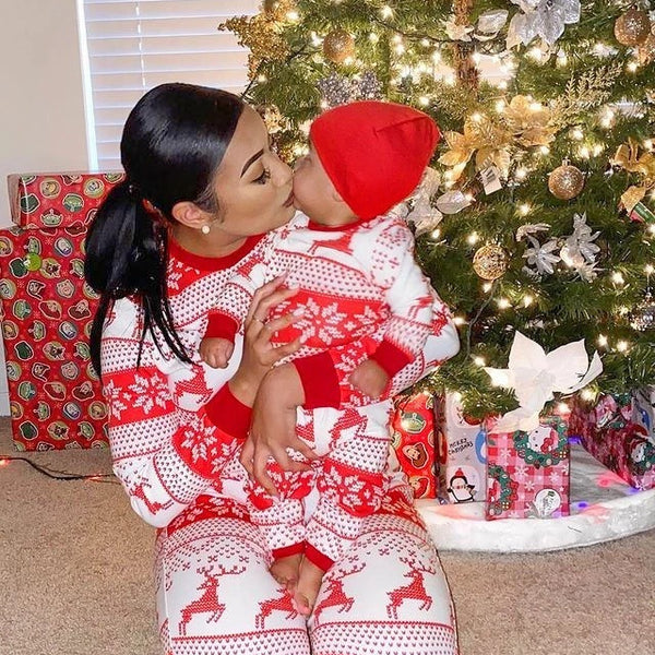 Christmas pyjamas - red and white patterns
