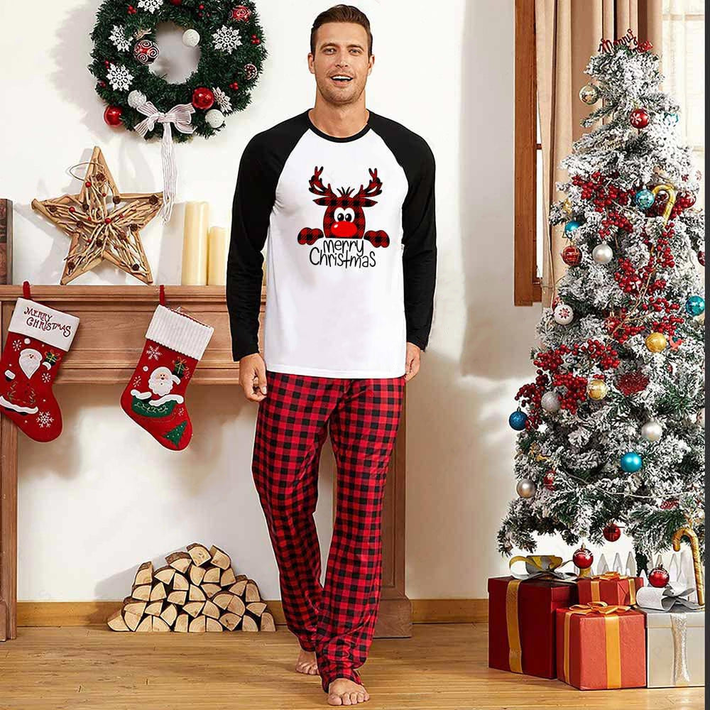 Matching Family Christmas Pyjama Sets with reindeer