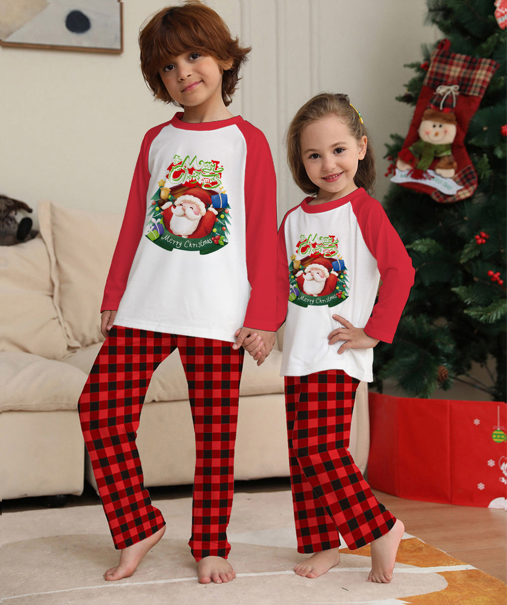 Matching Family Christmas Pyjamas – Plaid Pants & Long Sleeve Tops