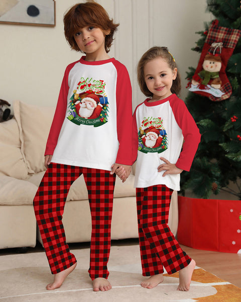 Matching Family Christmas Pyjamas – Plaid Pants & Long Sleeve Tops
