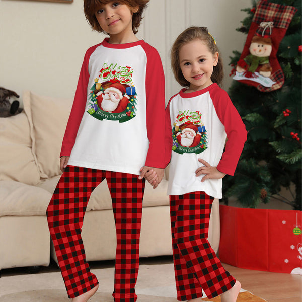 Matching Family Christmas Pyjamas – Plaid Pants & Long Sleeve Tops