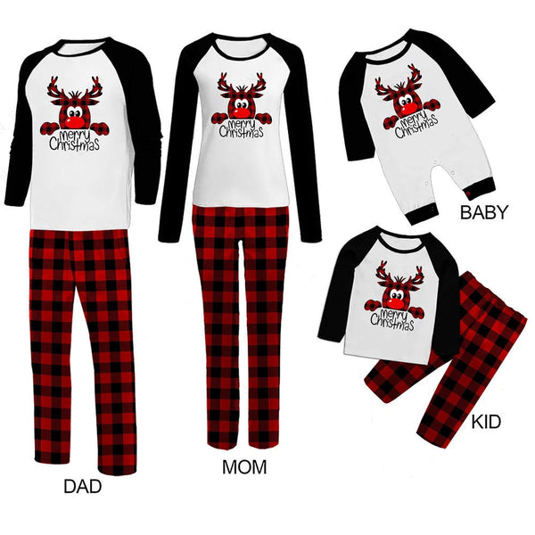 Matching Family Christmas Pyjama Sets with reindeer