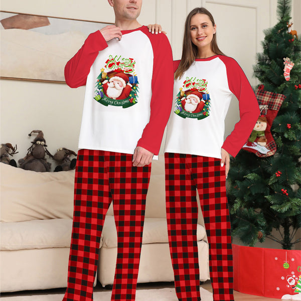 Matching Family Christmas Pyjamas – Plaid Pants & Long Sleeve Tops