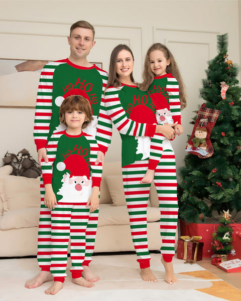 Red Stripe Matching Family Christmas Pyjamas